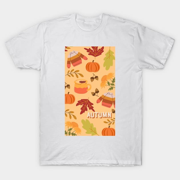 Serenade of Autumn: A Whimsical Artistic Tale T-Shirt by Noma-Design